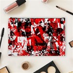 Red Graffiti Cosmetic Bag (Large)