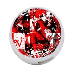 Red Graffiti 4-Port USB Hub (One Side)