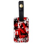 Red Graffiti Luggage Tag (one side)