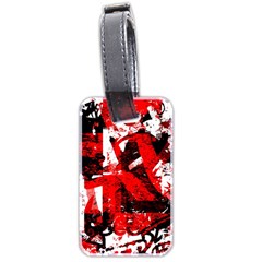 Red Graffiti Luggage Tag (two sides) from ArtsNow.com Back