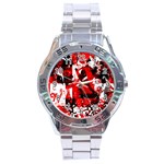 Red Graffiti Stainless Steel Analogue Men’s Watch