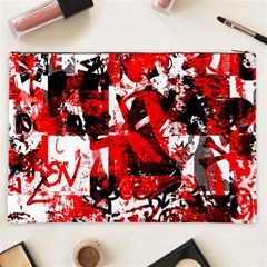 Red Graffiti Cosmetic Bag (XXL) from ArtsNow.com Back