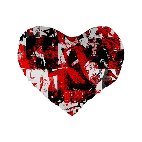 Red Graffiti 16  Premium Heart Shape Cushion  from ArtsNow.com Front