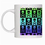 Rainbow Skull Checkerboard White Mug