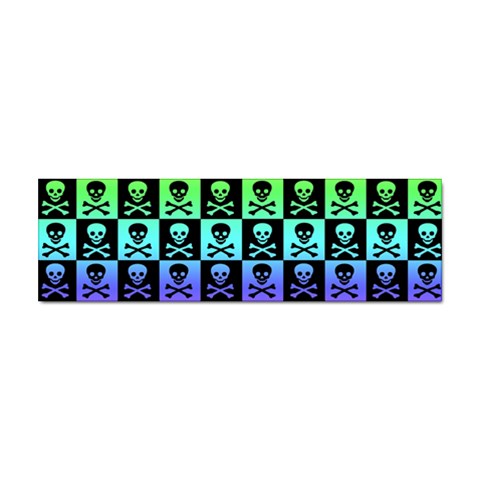 Rainbow Skull Checkerboard Sticker Bumper (100 pack) from ArtsNow.com Front