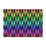 Rainbow Skull Checkerboard Sticker A4 (10 pack)