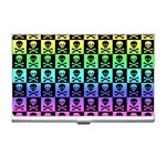 Rainbow Skull Checkerboard Business Card Holder