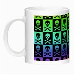 Rainbow Skull Checkerboard Night Luminous Mug