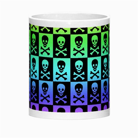 Rainbow Skull Checkerboard Morph Mug from ArtsNow.com Center