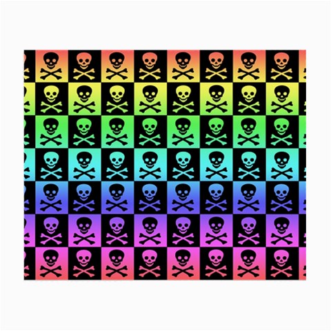 Rainbow Skull Checkerboard Glasses Cloth (Small) from ArtsNow.com Front