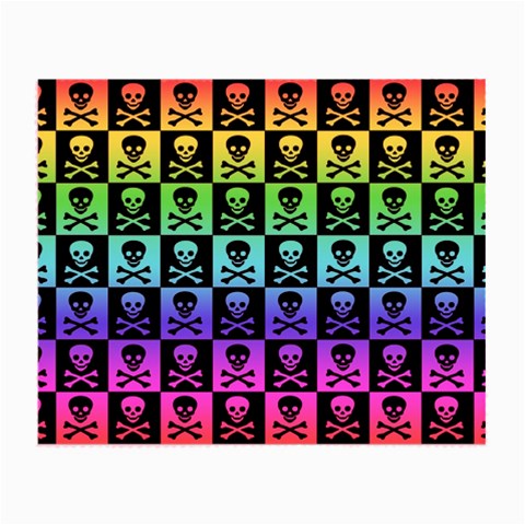 Rainbow Skull Checkerboard Glasses Cloth (Small) from ArtsNow.com Front