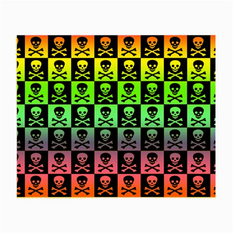 Rainbow Skull Checkerboard Glasses Cloth (Small) from ArtsNow.com Front