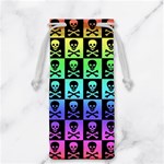 Rainbow Skull Checkerboard Jewelry Bag