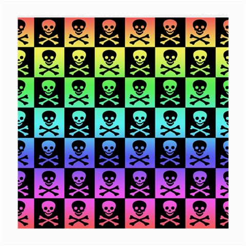 Rainbow Skull Checkerboard Glasses Cloth (Medium, Two Sides) from ArtsNow.com Back
