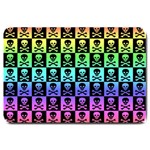 Rainbow Skull Checkerboard Large Doormat