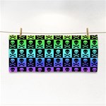 Rainbow Skull Checkerboard Hand Towel