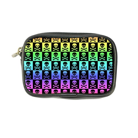 Rainbow Skull Checkerboard Coin Purse from ArtsNow.com Front
