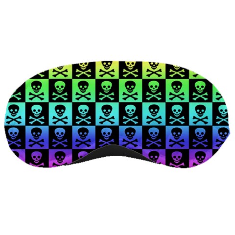 Rainbow Skull Checkerboard Sleeping Mask from ArtsNow.com Front