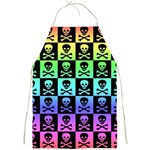 Rainbow Skull Checkerboard Full Print Apron