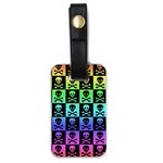 Rainbow Skull Checkerboard Luggage Tag (one side)