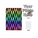 Rainbow Skull Checkerboard Playing Cards 54 (Mini)