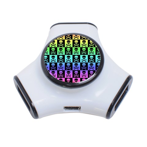 Rainbow Skull Checkerboard 3 Front