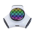 Rainbow Skull Checkerboard 3-Port USB Hub