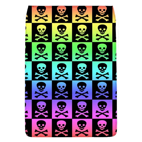 Rainbow Skull Checkerboard Removable Flap Cover (Large) from ArtsNow.com Front