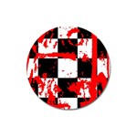 Checkerboard Splatter Magnet 3  (Round)
