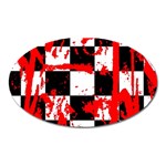 Checkerboard Splatter Magnet (Oval)