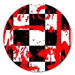 Checkerboard Splatter Magnet 5  (Round)