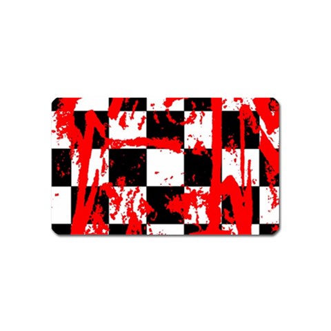 Checkerboard Splatter Magnet (Name Card) from ArtsNow.com Front