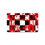 Checkerboard Splatter Magnet (Name Card)