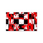 Checkerboard Splatter Sticker Rectangular (10 pack)