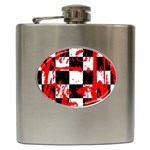 Checkerboard Splatter Hip Flask (6 oz)
