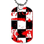 Checkerboard Splatter Dog Tag (Two Sides)