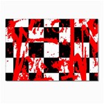 Checkerboard Splatter Postcards 5  x 7  (Pkg of 10)