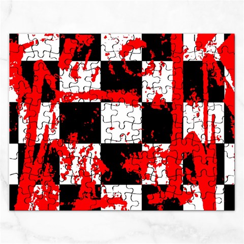 Checkerboard Splatter Jigsaw Puzzle (Rectangular) from ArtsNow.com Front