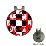Checkerboard Splatter Golf Ball Marker Hat Clip