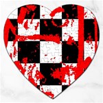 Checkerboard Splatter Jigsaw Puzzle (Heart)