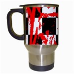 Checkerboard Splatter Travel Mug (White)