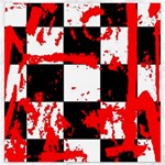Checkerboard Splatter Canvas 12  x 12 