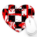 Checkerboard Splatter Mousepad (Heart)