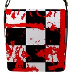 Checkerboard Splatter Flap closure messenger bag (Small)