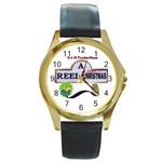reelwatch Round Gold Metal Watch