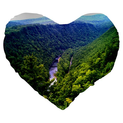 Pa Grand Canyon Long North View Of Gorge   Artrave 19  Premium Heart Shape Cushion from ArtsNow.com Front