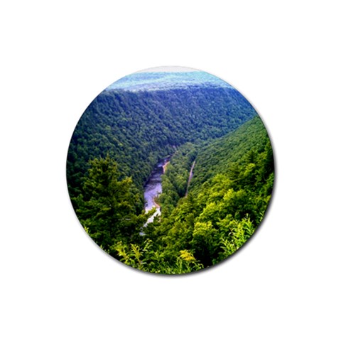 Pa Grand Canyon Long North View Of Gorge   Artrave Rubber Coaster (Round) from ArtsNow.com Front