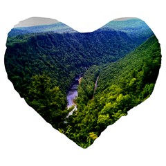 Pa Grand Canyon Long North View Of Gorge   Artrave 19  Premium Heart Shape Cushion from ArtsNow.com Front