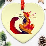 Sitting cat Ornament (Heart)