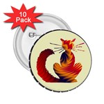 Sitting cat 2.25  Button (10 pack)